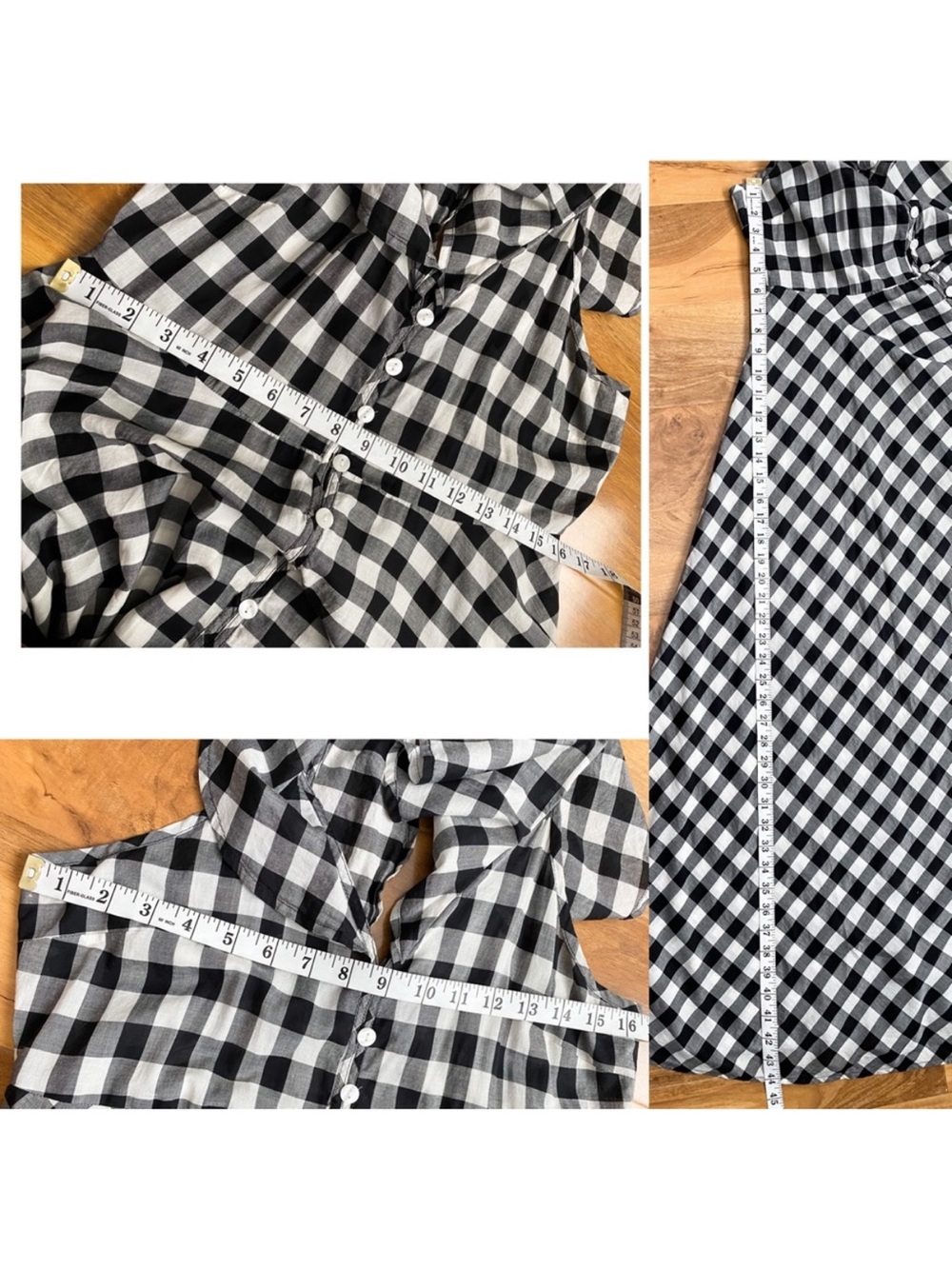 J. Crew Button-up ruffle dress in gingham NWT - Picture 6 of 6